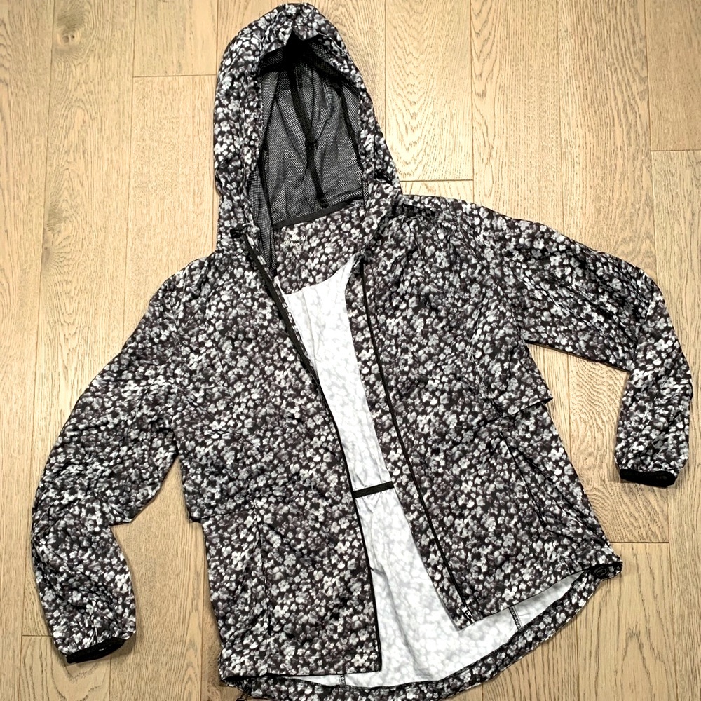 Hooded Joe Fresh Active Floral Windbreaker